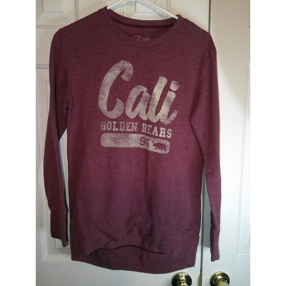 Cold Crush Cali Golden Bears Berkeley Graphic Pullover Long Sleeve Top Maroon‎ M